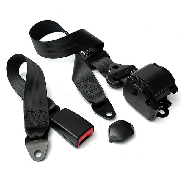 Universal Retractable 2 Point Seat Belt Lap Auto Car Truck Safety Seat Belt Kit 